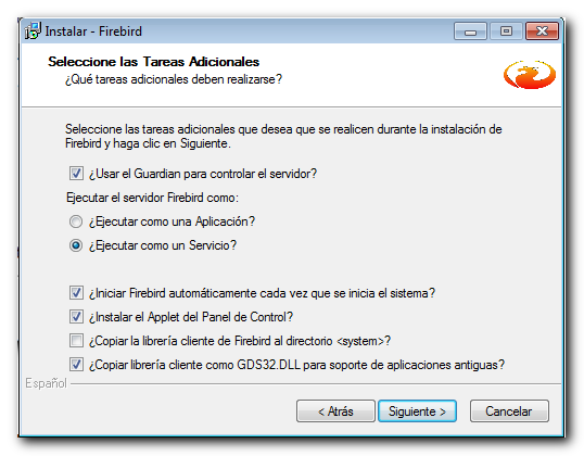 Resumen previo a instalar Firebird